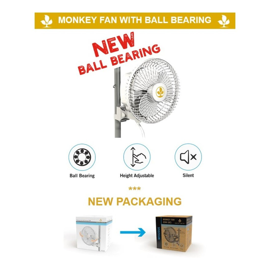 Secret Jardin Monkey Fan oszillierend 17cm 20W