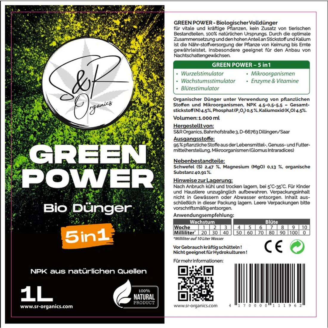 S&R Organics Greenpower 5 in 1 – Grow-Max