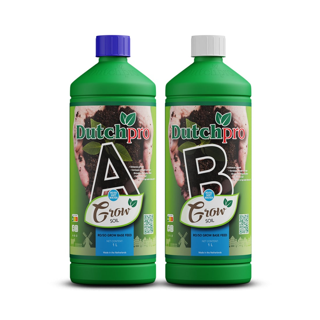 DutchPro Basisdünger A+B Grow Soil 1L - für weiches Wasser