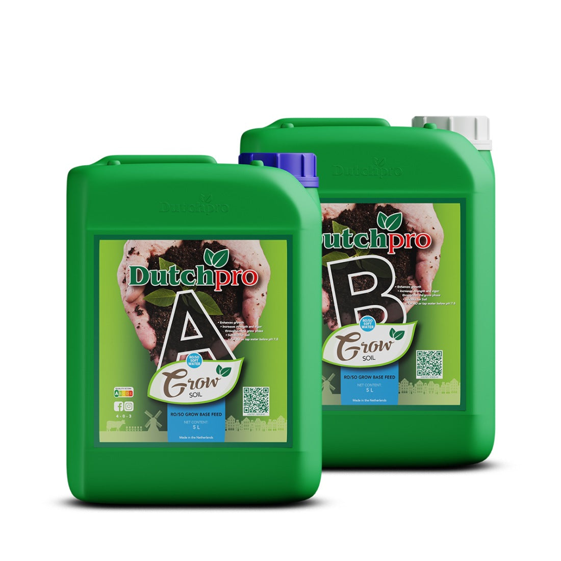 DutchPro Basisdünger A+B Grow Soil 1L - für weiches Wasser