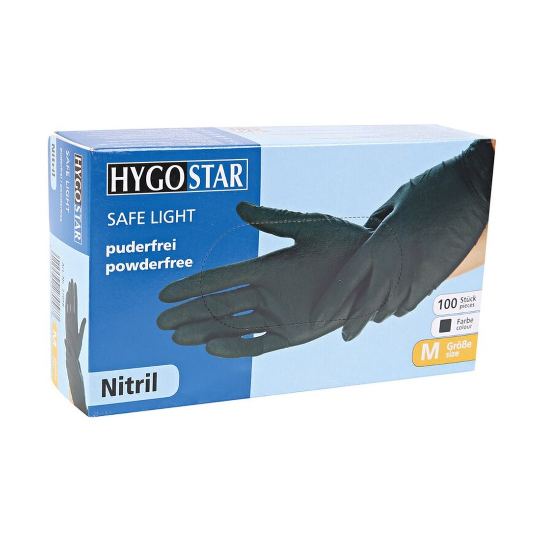HYGOSTAR puderfreie Nitrilhandschuhe Safe Light L