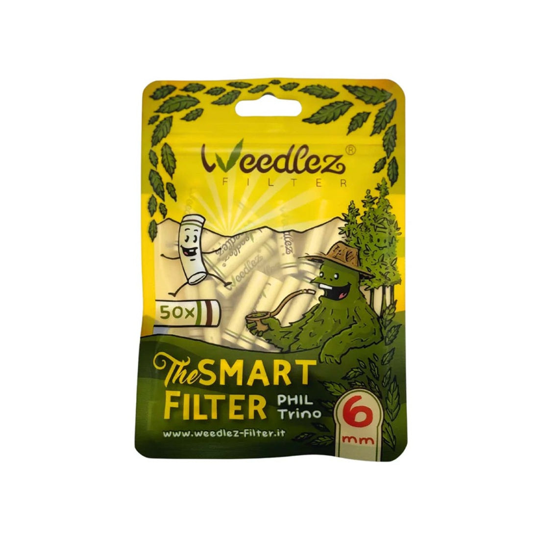 Weedlez 6mm Phil Trino Aktivkohlefilter 50 Stk.