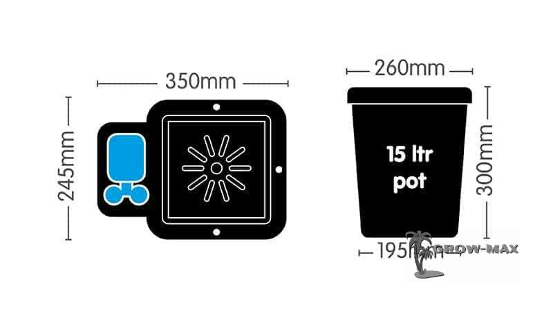 AutoPot 6-Pot-System mit 47 Liter Tank