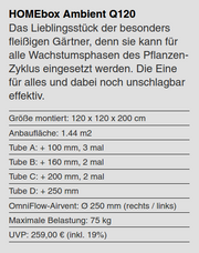 HOMEbox Ambient Q120 120x120x220cm