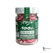 Purize Aktivkohlefilter XTRA Slim rosa - 100 Stück im Glas